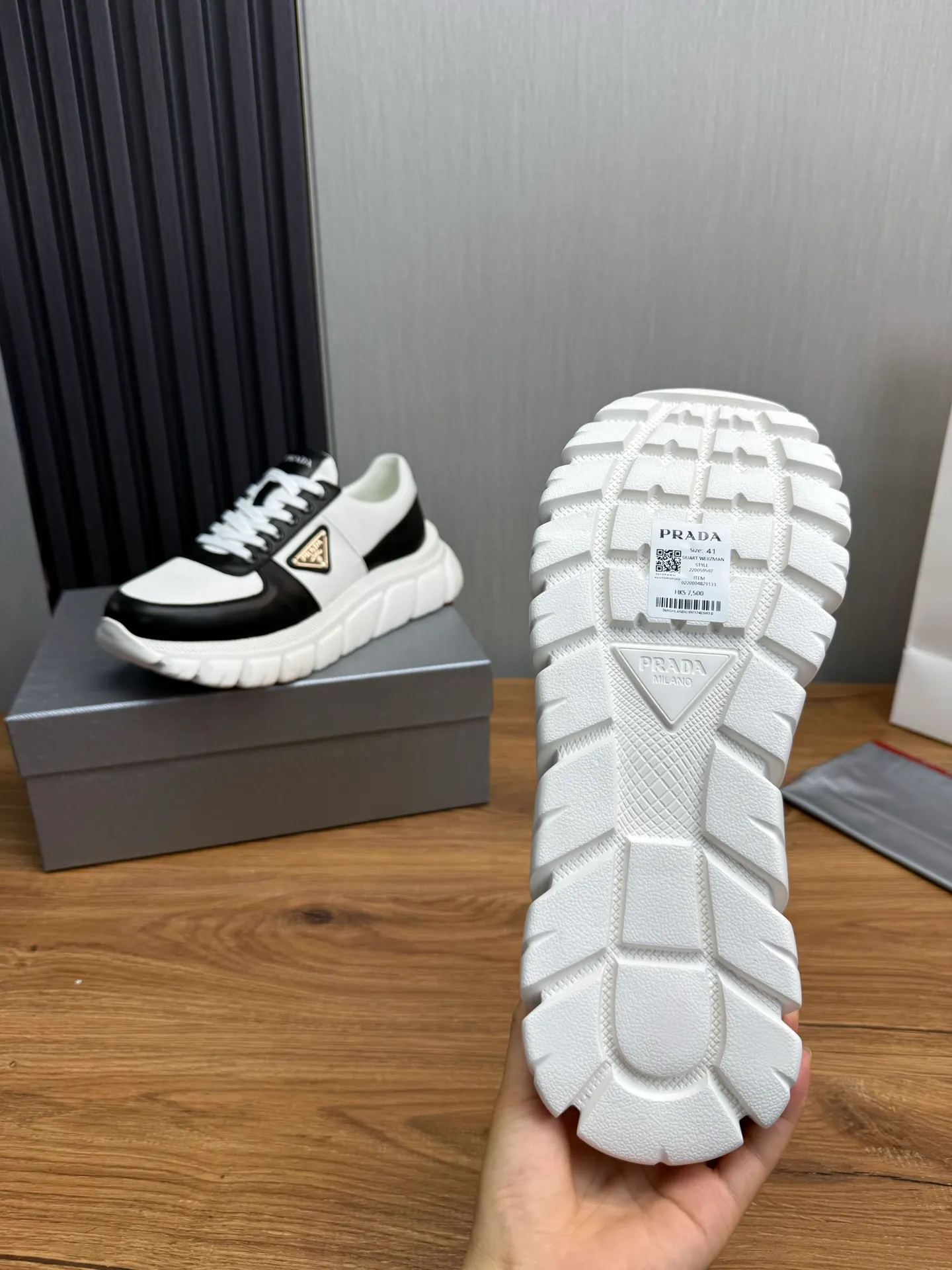 Men's shoes 💰580💰 [PRADA] Men's shoes are popular in the counter, official website is synchronized, 1 high-quality shipment ✔️Imported cowhide fabric + cowhide lining, 1🆚1 replica, original sole, 38-45 (45 customized, non-refundable)